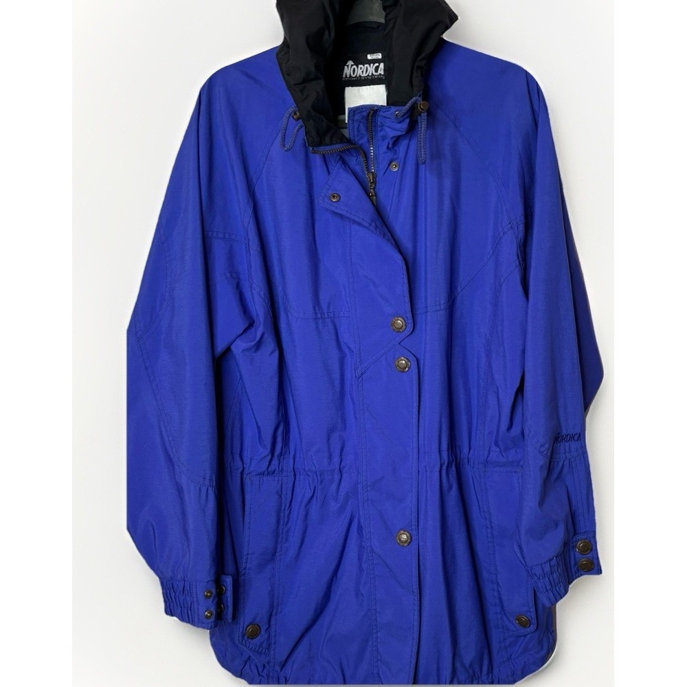 NORDICA Women's‎ Ski Jacket SZ 10 LARGE Vintage 90s Hooded